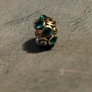 Silver Swirls & Blue Crystal Charms Is Sterling Silver but NOT Pandora